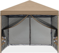 MASTERCANOPY Pop-Up Easy Setup Gazebo with Mosquito Netting Screen Instant Outdoor Shelter (8x8, Black) Home & Garden > Lawn & Garden > Outdoor Living > Outdoor Structures > Canopies & Gazebos MASTERCANOPY Khaki 8x8 