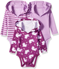 Hanes Baby-Girls Ultimate Baby Flexy 3 Pack Hoodie Bodysuits Home & Garden > Decor > Seasonal & Holiday Decorations Hanes Purple Fun 12-18 Months 