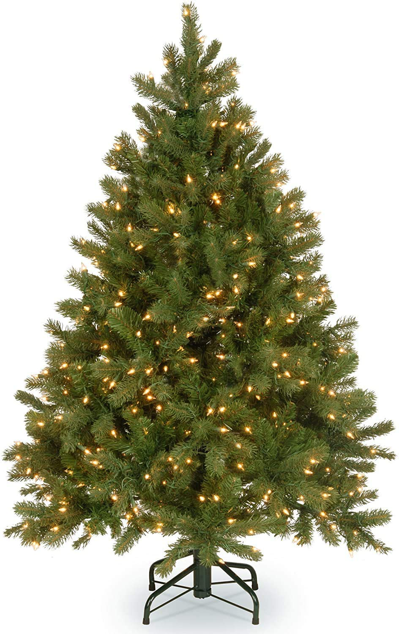 National Tree Company 'Feel Real' Pre-lit Artificial Christmas Tree | Includes Pre-strung White Lights and Stand | Downswept Douglas Fir - 4.5 ft Home & Garden > Decor > Seasonal & Holiday Decorations > Christmas Tree Stands National Tree - Drop Ship 4.5 ft  