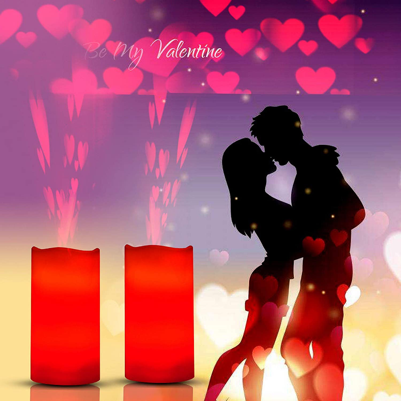 Flameless Led Candle, Night Projection Candle with Remote Timer Candles, Indoor Romantic Atmosphere for Valentine'S Day Wedding Anniversary Mother'S Day Home & Garden > Decor > Seasonal & Holiday Decorations Bitpure   