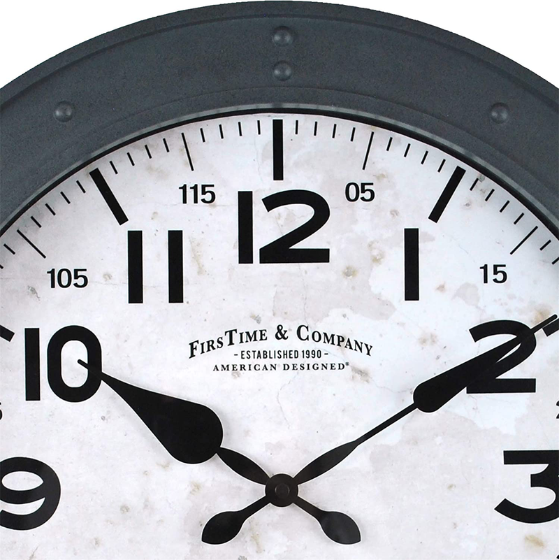 FirsTime & Co. Donovan Wall Clock, 18", Gray Home & Garden > Decor > Clocks > Wall Clocks FirsTime & Co.   