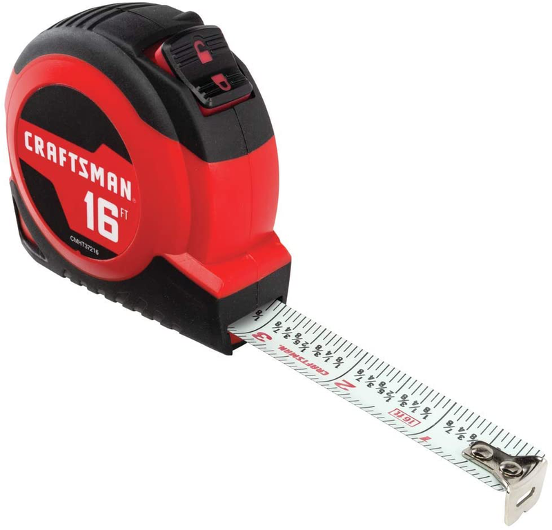 CRAFTSMAN Tape Measure, Self-Lock, 16-Foot (CMHT37216S) Hardware > Tools > Measuring Tools & Sensors Craftsman Tape Measure 16-foot 