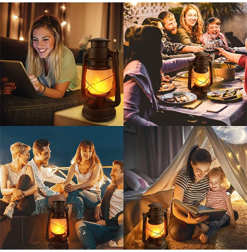 LED Vintage Lantern, Outdoor Hanging Camping Lanterns Flickering Flame Tent Light with Two Modes Night Lights Decorative for Yard Patio Garden Party Indoor with Remote Control, Battery Operated Arts & Entertainment > Party & Celebration > Party Supplies Yinuo Candle   