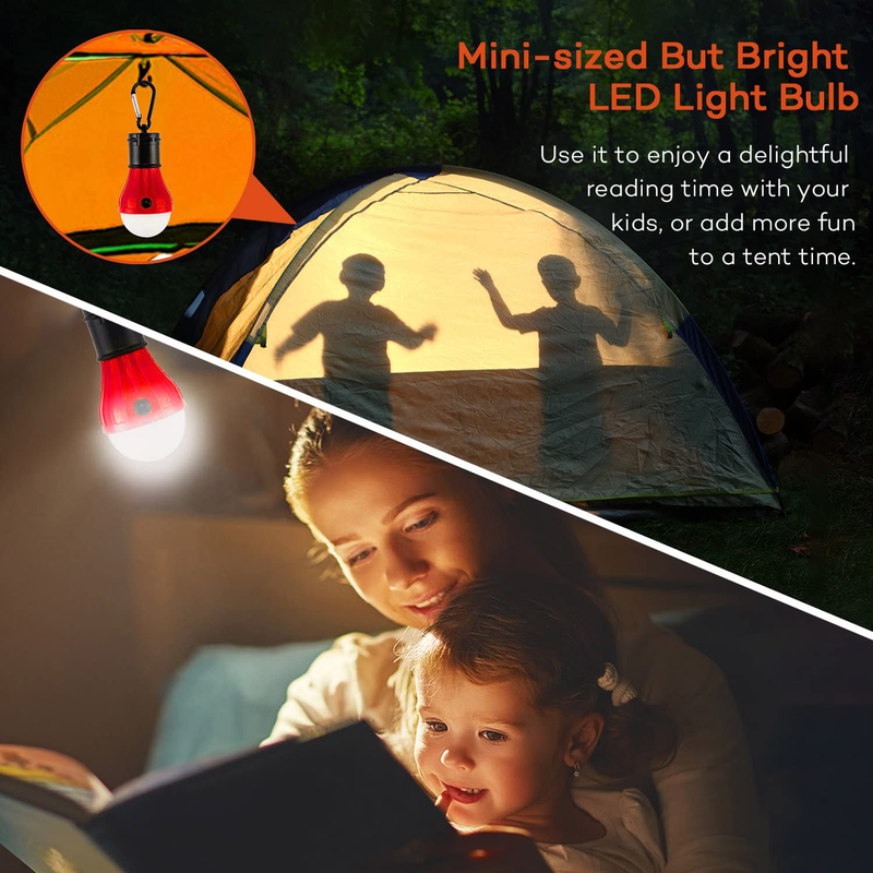 Dealbang Camping Gear and Equipment,Compact Camping Light Bulbs,Led Portable Hanging Battery Powered Tent Lights for Camping, Hiking, Outage Camping Essentials Accessories Sporting Goods > Outdoor Recreation > Camping & Hiking > Tent Accessories DealBang   