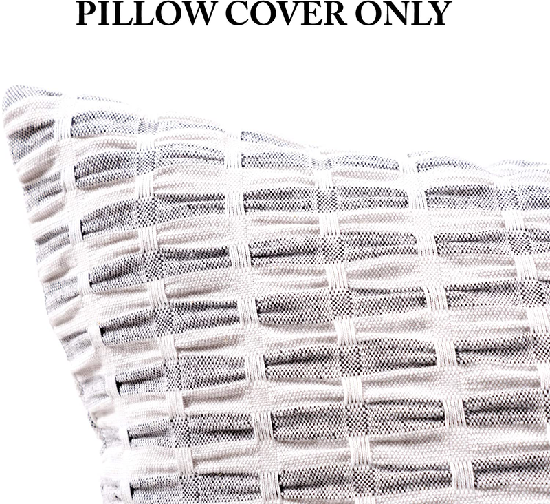 KAF Home Pleated Please Pillow Cover 20 X 20-Inch 100-Percent Cotton | Set of 2 Pillow Covers (Gray, 20 X 20) Home & Garden > Decor > Chair & Sofa Cushions KAF Home   