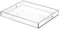 NIUBEE Acrylic Serving Tray 10x10 Inches -Spill Proof- Clear Decorative Tray Organiser for Ottoman Coffee Table Countertop with Handles Home & Garden > Decor > Decorative Trays NIUBEE Clear 11x14 