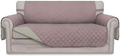 Easy-Going Sofa Slipcover Reversible Loveseat Sofa Cover Couch Cover for 2 Cushion Couch Furniture Protector with Elastic Straps for Pets Kids Dog Cat (Oversized Loveseat, Gray/Light Gray) Home & Garden > Decor > Chair & Sofa Cushions Easy-Going Pink/Beige 54'' 