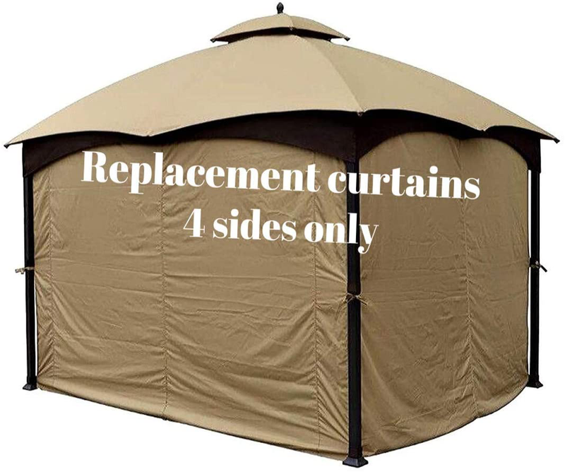 FORDITEX_NY Gazebo Curtains for 4 Sides - Patio Canopy Gazebo Curtains - 10x12 Gazebo Replacement Canopy - Privacy Panels for Gazebo - 10x12 Canopy - Outdoor Gazebo Curtains ONLY Home & Garden > Lawn & Garden > Outdoor Living > Outdoor Structures > Canopies & Gazebos Forditex_NY Default Title  
