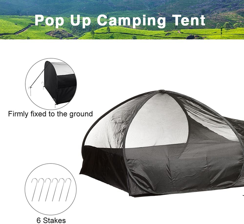 L RUNNZER Single Camping Tent, Pop-Up Net with Upgraded Mesh for Sleeping Outdoor Camping Traveling Sporting Goods > Outdoor Recreation > Camping & Hiking > Mosquito Nets & Insect Screens L RUNNZER   