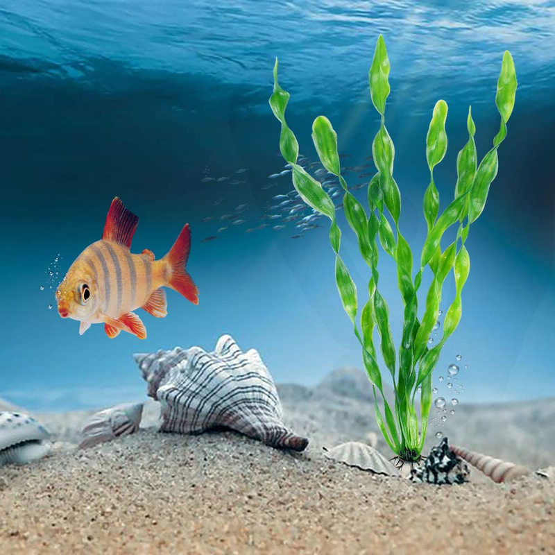 MyLifeUNIT Artificial Seaweed Water Plants for Aquarium, Plastic Fish Tank Plant Decorations 10 PCS Animals & Pet Supplies > Pet Supplies > Fish Supplies > Aquarium Decor MyLifeUNIT   