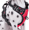 PoyPet No Pull Dog Harness, Reflective Vest Harness with 2 Leash Attachments and Easy Control Handle for Small Medium Large Dog Animals & Pet Supplies > Pet Supplies > Dog Supplies PoyPet Red S 