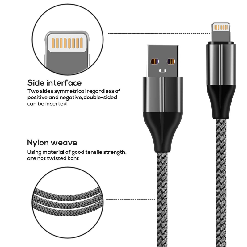 iPhone Charger Cable (3 Pack 10 Foot), [MFi Certified] 10 Feet Nylon Braided Lightning Cable, iPhone Charging Cord USB Cable Compatible with iPhone 11/Pro/X/Xs Max/XR/8 Plus /7 Plus/6/ iPad Electronics > Electronics Accessories > Power > Power Adapters & Chargers FEEL2NICE   