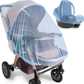 Mosquito Net for Stroller - 2 Pack Durable Baby Stroller Mosquito Net - Perfect Bug Net for Strollers, Bassinets, Cradles, Playards, Pack N Plays and Portable Mini Crib (White) … Sporting Goods > Outdoor Recreation > Camping & Hiking > Mosquito Nets & Insect Screens Sysmie Blue-2pack  