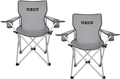 ICECO Camping Chairs, Ultralight Folding Chair, Portable Chairs Compact Lawn Chair with Double Cup Holders Carrying Bag for Outdoor Fishing Hiking BBQ Travel Picnic Festival Adults Sporting Goods > Outdoor Recreation > Camping & Hiking > Camp Furniture ICECO Grey-2pack  