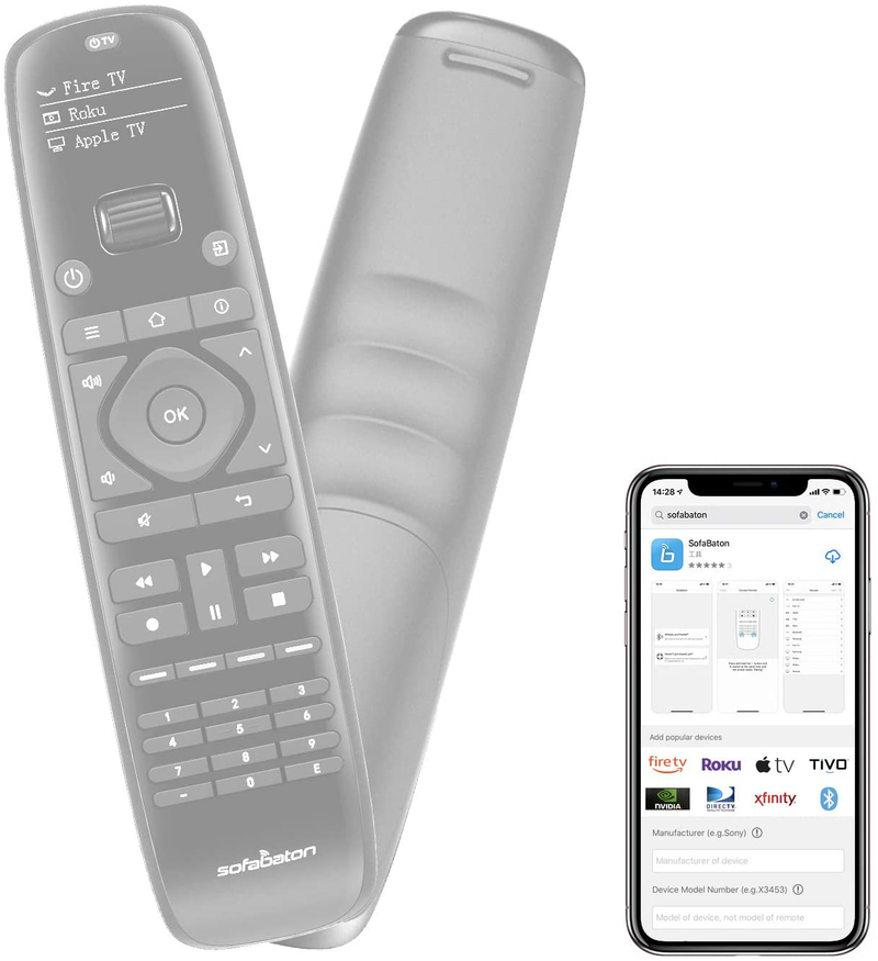 Sofabaton U1 Universal Remote Control Smart APP Setting, Harmony Remote Replace up to 15 Bluetooth & IR Devices, All in One Remote with OLED Display and Multi-Command Macro Button (2021 Updated) Electronics > Electronics Accessories > Remote Controls SofaBaton 2019  