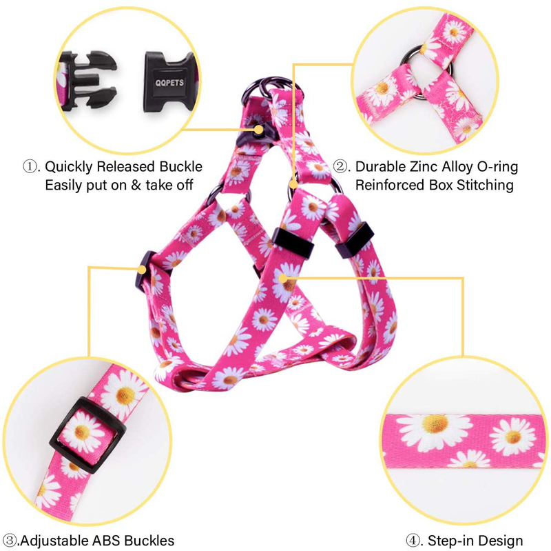 QQPETS Dog Harness Leash Set Adjustable Heavy Duty No Pull Halter Harnesses for Small Medium Large Breed Dogs Back Clip Anti-Twist Perfect for Walking Animals & Pet Supplies > Pet Supplies > Dog Supplies Guangzhou QQPETS Pet Products Co., Ltd.   