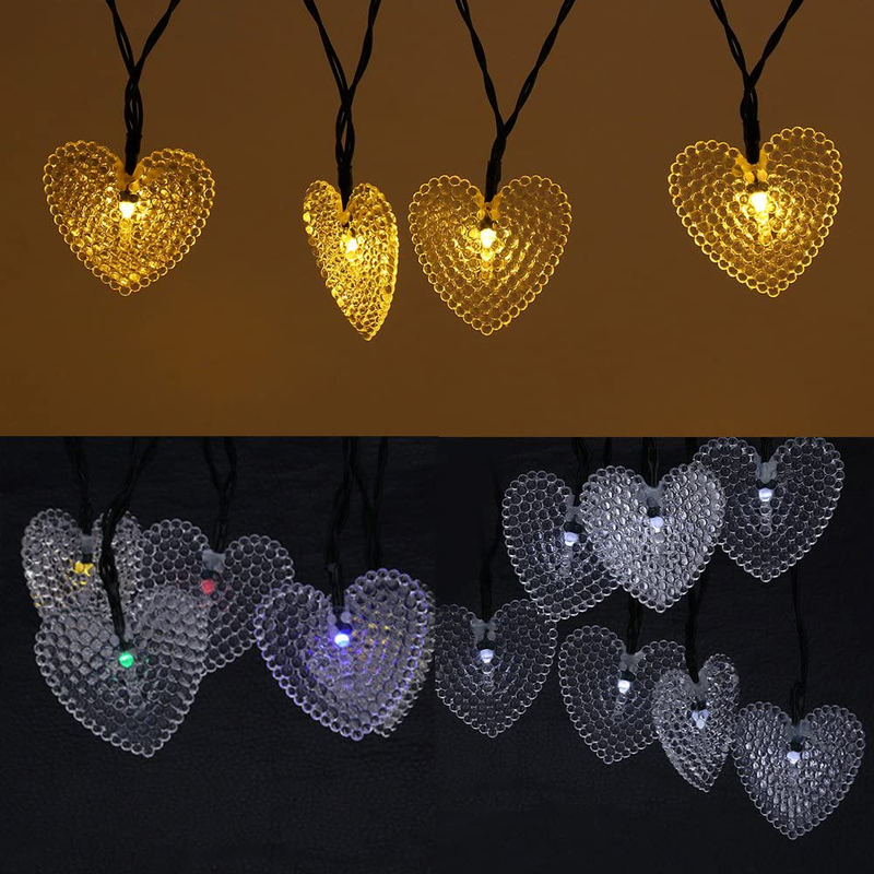 Lainin 4M 96 LEDS 18P Hearts Love Shape LED String Curtain Light for Christmas Wedding Party Decoration Chandelier Luminaries (Warm White) Home & Garden > Decor > Seasonal & Holiday Decorations Unknown   