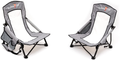 Sunnyfeel Low Camping Chair, Lightweight Portable Folding Chair with Mesh Back, Cup Holder&Side Pocket for Beach/Lawn/Outdoor/Travel/Picnic/Concert, Foldable Camp Chair with Carry Bag (2Pcs Grey) Sporting Goods > Outdoor Recreation > Camping & Hiking > Camp Furniture SUNNYFEEL 2pcs Grey  