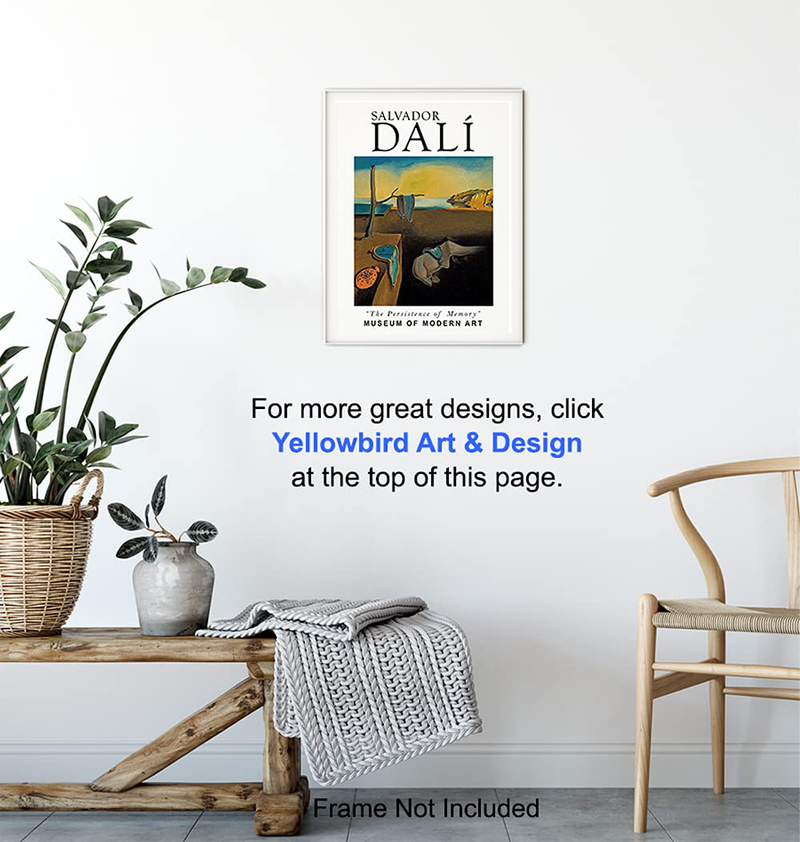 Salvador Dali Clock Wall Art & Decor - Gallery Wall Art - Salvador Dali Prints - Surrealism Wall Art - Museum Poster - the Persistence of Memory - Aesthetic Room Decor