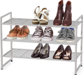 Simple Houseware 3-Tier Stackable Shoes Rack Storage Shelf, Bronze Furniture > Cabinets & Storage > Armoires & Wardrobes Simple Houseware Silver  