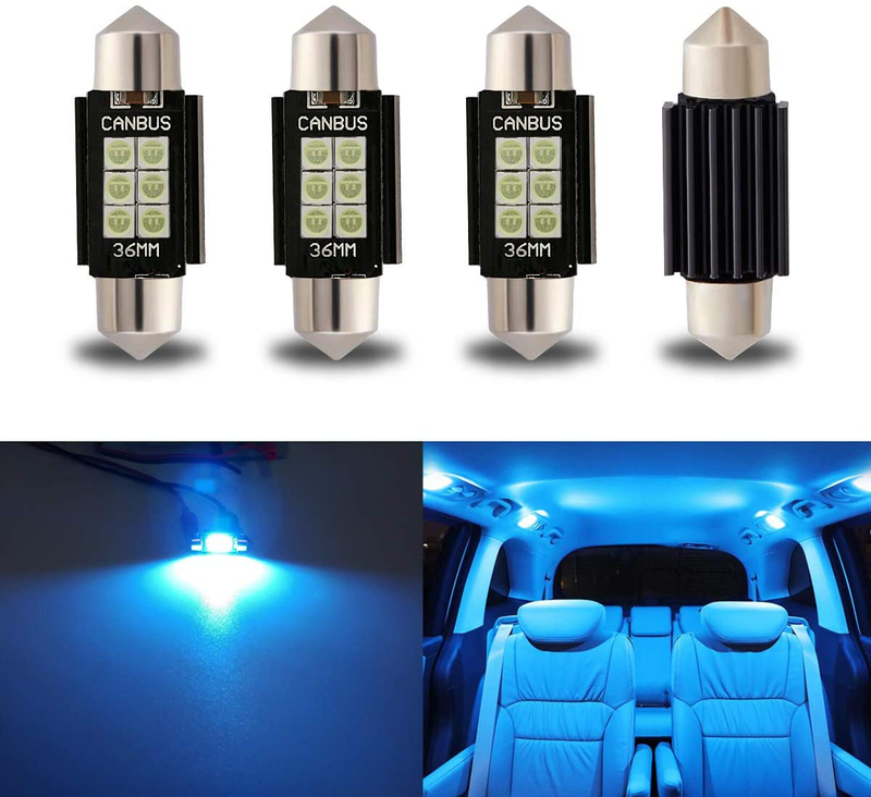 iBrightstar Newest 9-30V Extremely Bright DE3175 DE3021 Festoon Error Free 1.25" 31mm LED Bulb for Interior Map Dome Lights and License Plate Courtesy Lights, Blue Vehicles & Parts > Vehicle Parts & Accessories > Motor Vehicle Parts > Motor Vehicle Interior Fittings IBrightstar-31mm-3030-6B Ice Blue 36mm 