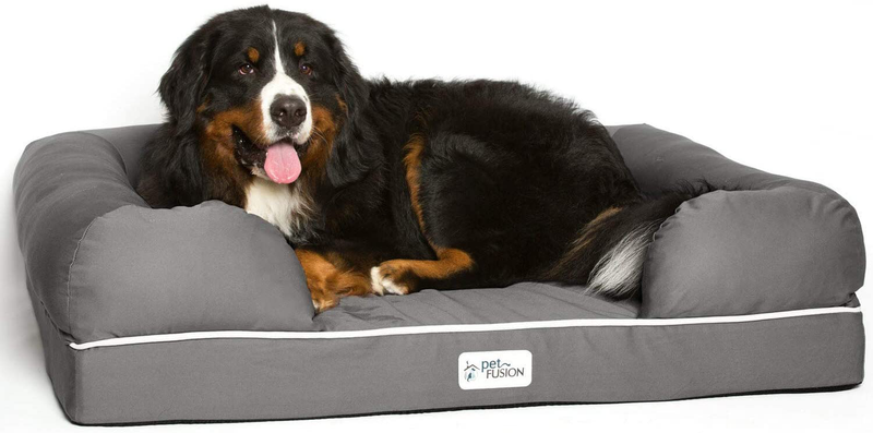 PetFusion Ultimate Dog Bed, Solid CertiPur-US Memory Foam Orthopedic Dog Bed, 3 Colors & 4 Sizes, Medium Firmness Pillow, Waterproof Dog Bed Liner & Breathable Cover, Cert Skin Contact Safe, 3yr Warr Animals & Pet Supplies > Pet Supplies > Dog Supplies > Dog Beds PetFusion, LLC. Slate Grey XL (44 in x 34 in) 