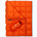 Get Out Gear Down Camping Blanket - Puffy, Packable, Lightweight and Warm | Ideal for Outdoors, Travel, Stadium, Festivals, Beach, Hammock | 650 Fill Power Water-Resistant Backpacking Quilt Home & Garden > Lawn & Garden > Outdoor Living > Outdoor Blankets > Picnic Blankets Get Out Gear Orange/Gray  