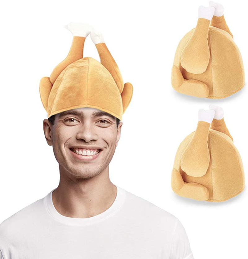 Novelty Thanksgiving and Christmas Turkey Hat for Men and Women, Costume Turkey Party Accessory, Plush Roasted Turkey Hat, add Some Festive Cheer to Your Holidays, 2 Pack Home & Garden > Decor > Seasonal & Holiday Decorations& Garden > Decor > Seasonal & Holiday Decorations BIEAEIA   
