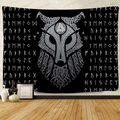 F-FUN SOUL Viking Tapestry, Large 80x60inches Soft Flannel Viking Decor, Mysterious Viking Bear Meditation Psychedelic Runes Wall Hanging Tapestries for Living Room Bedroom Decor GTLSFS9 Home & Garden > Decor > Artwork > Decorative Tapestries F-FUN SOUL Gtlsfs7 80x60 