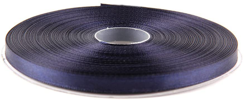Topenca Supplies 3/8 Inches x 50 Yards Double Face Solid Satin Ribbon Roll, White Arts & Entertainment > Hobbies & Creative Arts > Arts & Crafts > Art & Crafting Materials > Embellishments & Trims > Ribbons & Trim Topenca Supplies Navy Blue 1/4" x 50 yards 