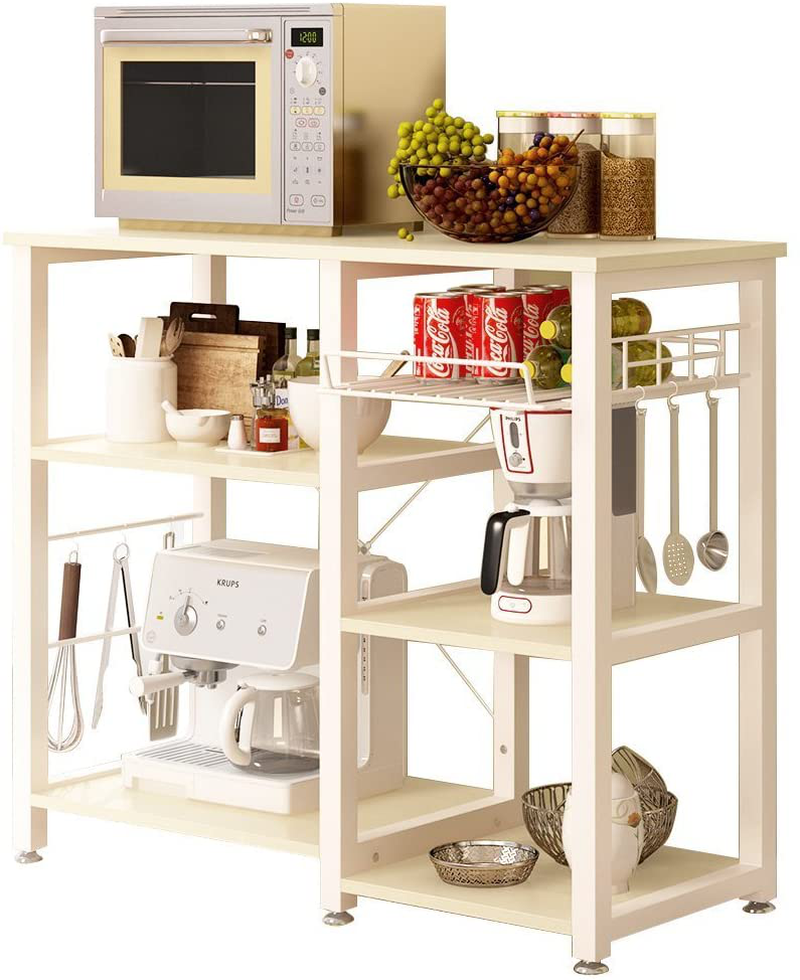 Soges 3-Tier Kitchen Baker's Rack Utility Microwave Oven Stand Storage Cart Workstation Shelf, W5s-B Home & Garden > Kitchen & Dining > Food Storage soges White Oak  
