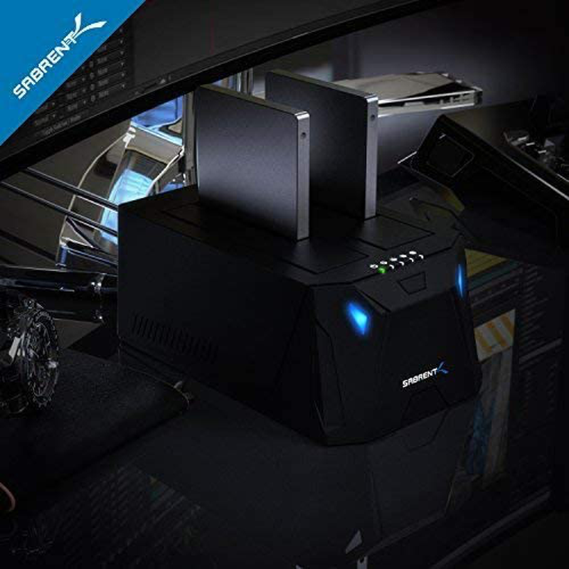 Sabrent USB 3.0 to SATA I/II/III Dual Bay External Hard Drive Docking Station for 2.5 or 3.5in HDD, SSD with Hard Drive Duplicator/Cloner Function [10TB Support] (EC-HD2B) Electronics > Electronics Accessories > Computer Components > Storage Devices > Hard Drive Accessories > Hard Drive Enclosures & Mounts SABRENT   