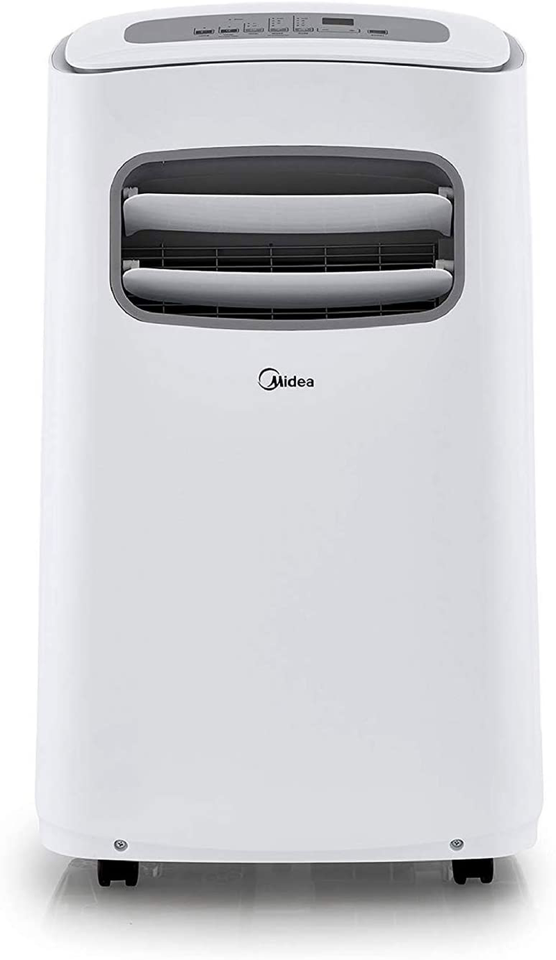 Midea MAP08R1CWT 3-in-1 Portable Air Conditioner, Dehumidifier, Fan, for Rooms up to 150 sq ft, 8,000 BTU (5,300 BTU SACC) control with Remote , White Home & Garden > Household Appliances > Climate Control Appliances > Air Conditioners Midea for Rooms up to 200 sq ft (Alexa Enabled)  