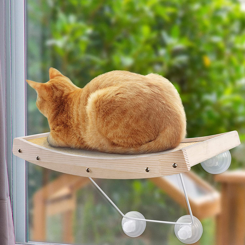 JOYO Cat Window Perch, Cat Hammock Window Seat with Strong Suction Cups, Window Mounted Cat Bed for Indoor Cats, Weighted up to 40Lb, Safety, Space Saving, Easy to Assemble Animals & Pet Supplies > Pet Supplies > Cat Supplies > Cat Beds JOYO   