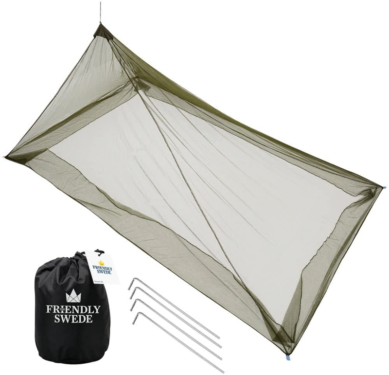 The Friendly Swede Camping Mosquito Bed Net, Bug Net for Single Cot (Army Green) Sporting Goods > Outdoor Recreation > Camping & Hiking > Mosquito Nets & Insect Screens The Friendly Swede   