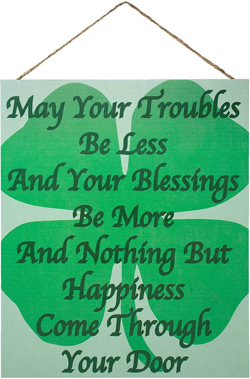 Jennygems Irish Blessing May Your Troubles Be Less Sign, Irish Prayer, Irish Decor, Irish Wall Hanging, Irish Gift, Irish Home Accent, Made in USA