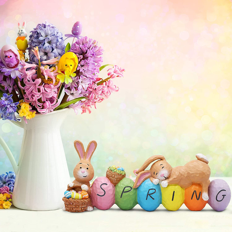 Spring Easter Indoor Decoration Craft Style Bunny and Egg for Easter Spring Decoration Home & Garden > Decor > Seasonal & Holiday Decorations JOYIN   
