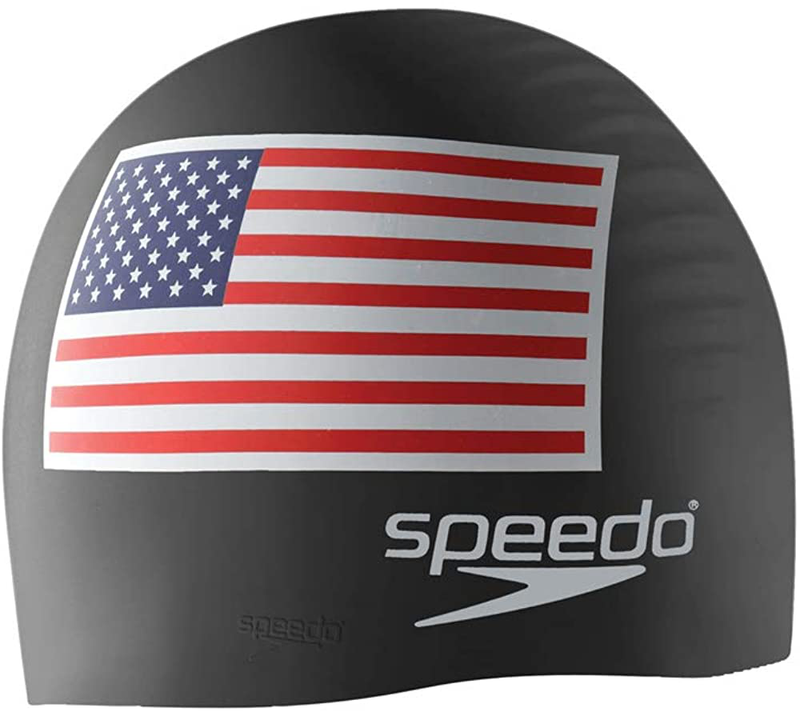 Speedo Unisex-Adult Swim Cap Silicone Sporting Goods > Outdoor Recreation > Boating & Water Sports > Swimming > Swim Caps Speedo Speedo Black Flag  