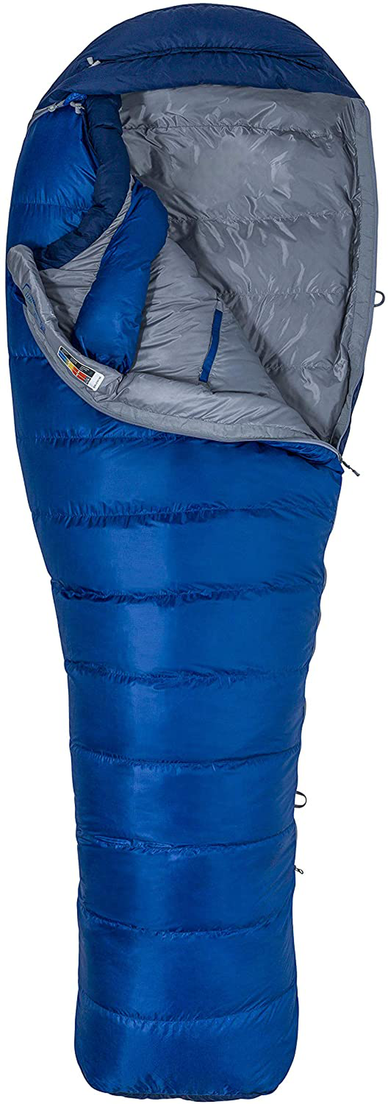 Marmot Sawtooth Sleeping Bag: 15 Degree down Surf/Arctic Navy, Reg/Right Zip Sporting Goods > Outdoor Recreation > Camping & Hiking > Sleeping Bags MARMOT   