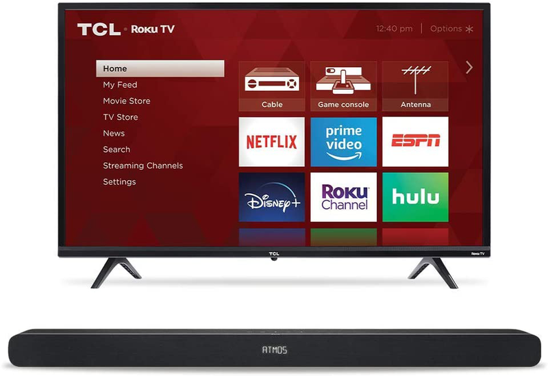 TCL 32-inch 1080p Roku Smart LED TV - 32S327, 2019 Model Electronics > Video > Televisions TCL TV with Alto 8i Sound Bar 32-Inch 