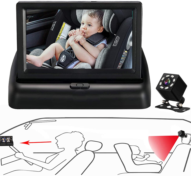 Itomoro Baby Car Mirror, View Infant in Rear Facing Seat with Wide Crystal Clear View,Camera aimed at baby-Easily to Observe The Baby's Every Move Vehicles & Parts > Vehicle Parts & Accessories > Motor Vehicle Electronics > Motor Vehicle A/V Players & In-Dash Systems Itomoro Default Title  