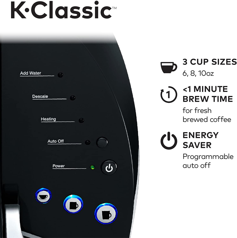 Keurig K-Classic Coffee Maker, Single Serve K-Cup Pod Coffee Brewer, 6 to 10 Oz. Brew Sizes, Black Home & Garden > Kitchen & Dining > Kitchen Tools & Utensils > Kitchen Knives Keurig   