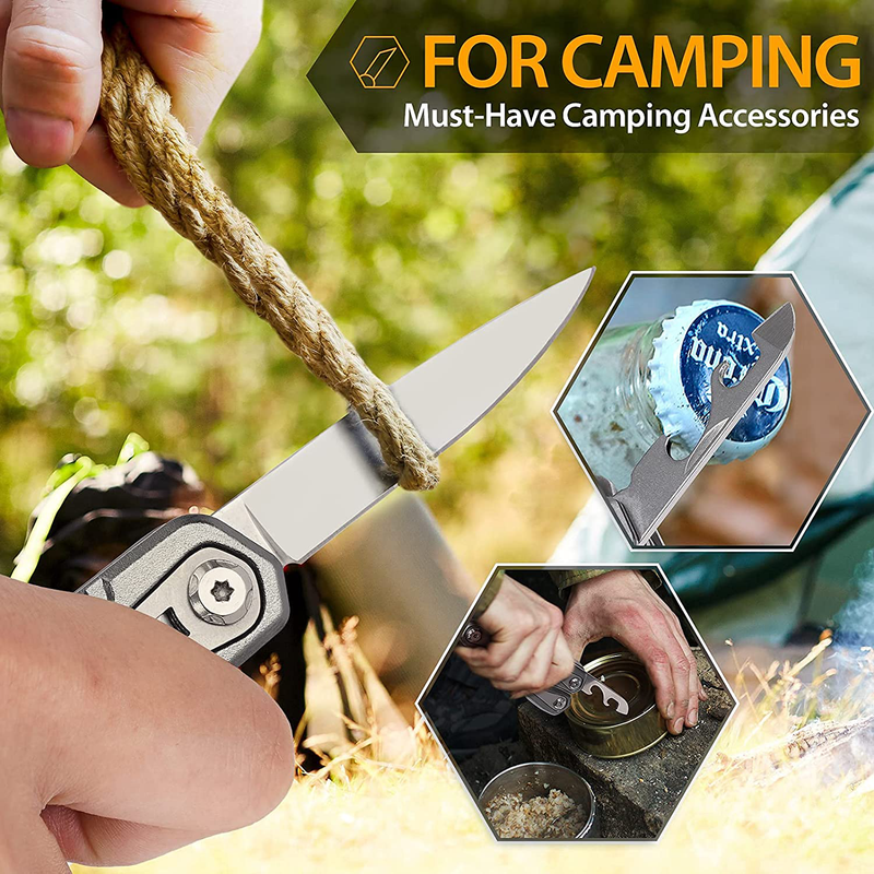 Multi Tool Gifts for Men Women - Christmas Gift Stocking Stuffers for Dad Husband Grandpa 14 in 1 Multitool Pocket Kit for Fishing Camping Accessories Survival Gear Cool Gadgets Pliers Tools Sheath Sporting Goods > Outdoor Recreation > Camping & Hiking > Camping Tools CRANACH   