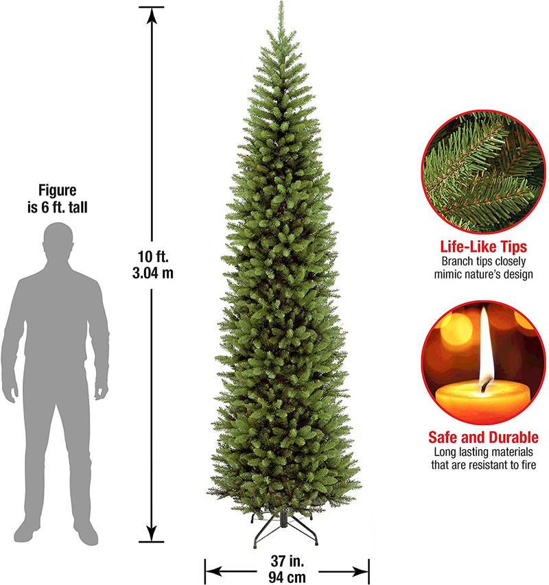 National Tree Company Artificial Christmas Tree Includes Stand Kingswood Fir Pencil, 4 ft, 10 Home & Garden > Decor > Seasonal & Holiday Decorations > Christmas Tree Stands National Tree   