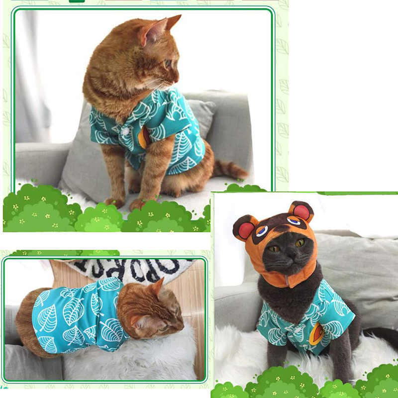Tom Nook Costume for Cat Clothes Cat Dress up Small Dog Costume Clothes Pet Halloween Cosplay(Not Hat)