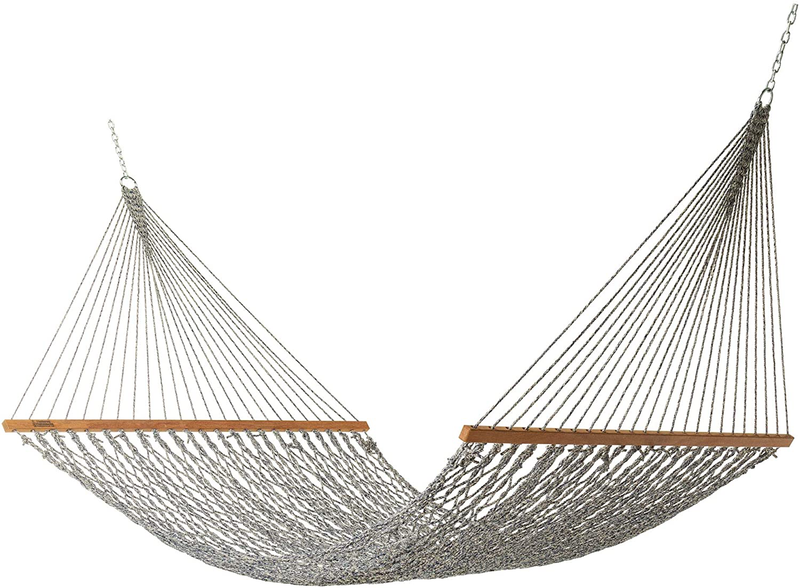 Hatteras Hammocks Deluxe Duracord Rope Hammock with Free Extension Chains & Tree Hooks, Handcrafted in The USA, Accommodates 2 People, 450 LB Weight Capacity, 13 ft. x 60 in. Home & Garden > Lawn & Garden > Outdoor Living > Hammocks Hatteras Hammocks Navy Oatmeal Heirloom Tweed  