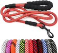 MayPaw Heavy Duty Rope Dog Leash, 6/8/10 FT Nylon Pet Leash, Soft Padded Handle Thick Lead Leash for Large Medium Dogs Small Puppy Animals & Pet Supplies > Pet Supplies > Dog Supplies MayPaw red-white dot 1/4" * 6' 
