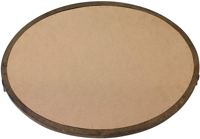 Stonebriar Brown Oval Wood Serving Tray with Metal Handles and Distressed Mirror Base, LARGE Home & Garden > Decor > Home Fragrance Accessories > Candle Holders Stonebriar   