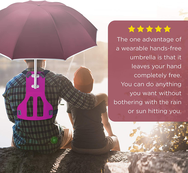 Primo Supply Wearable Hands-Free Umbrella Sun Rain Blocker Fishing Outdoor Use Running Jogging Get Shade and Avoid Hot Afternoons Outside and UV Sunburn Home & Garden > Lawn & Garden > Outdoor Living > Outdoor Umbrella & Sunshade Accessories Primo Supply   