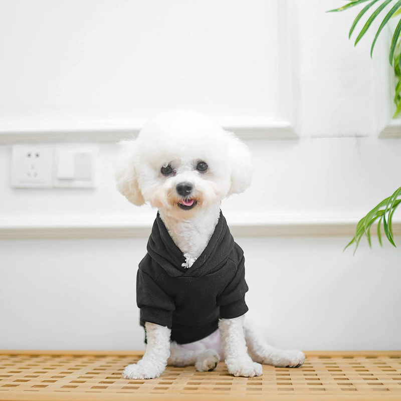 Dog Hoodies Bad the Bone Printed - Cold Protective Winter Coats Warm Puppy Pet Dog Clothes Black Color